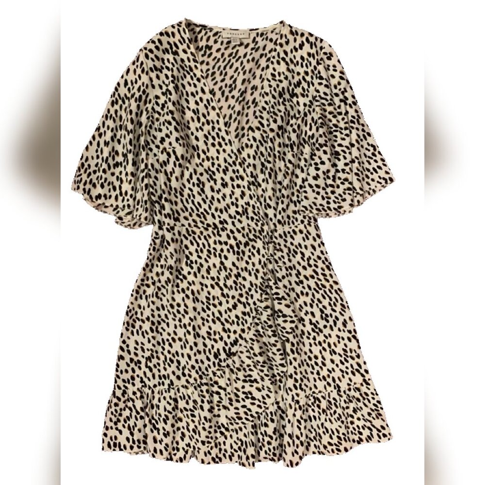 TOPSHOP Polka Dot Wrap Dress Size 4